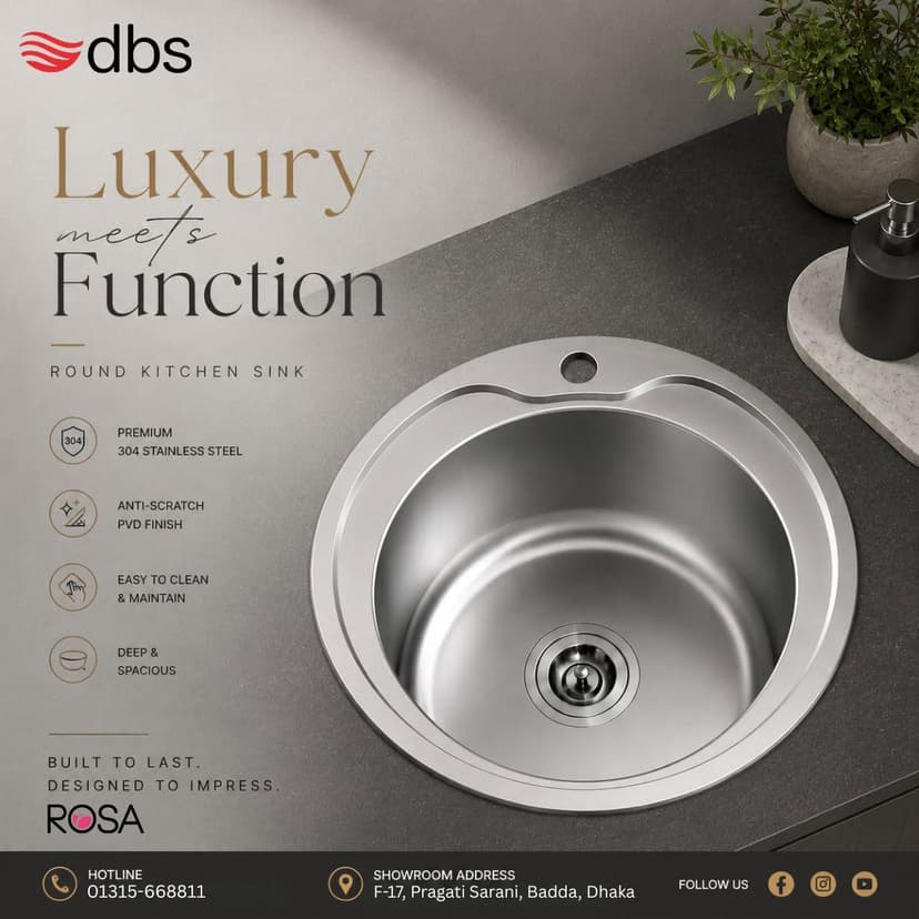 ROSA ROUND KITCHEN SINK